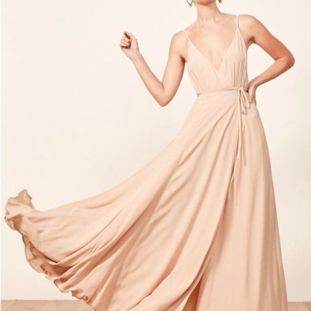 Reformation Beige Maxi Dress